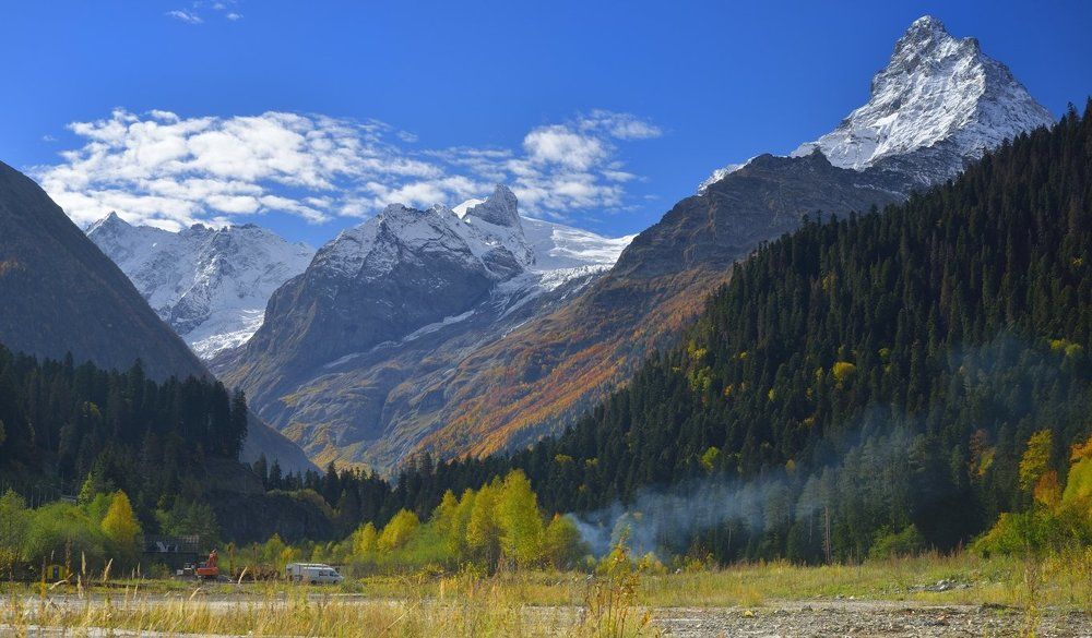 Домбай осенью