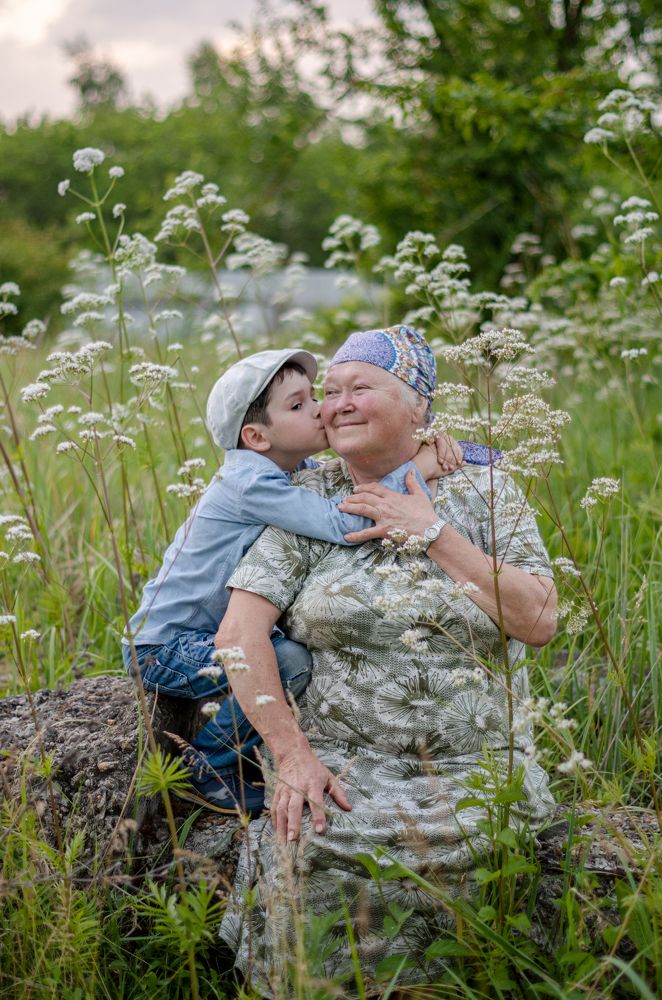 С любимой бабушкой