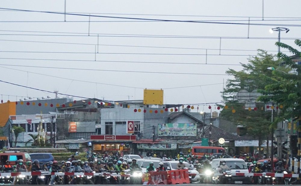 Rush hour on the road.