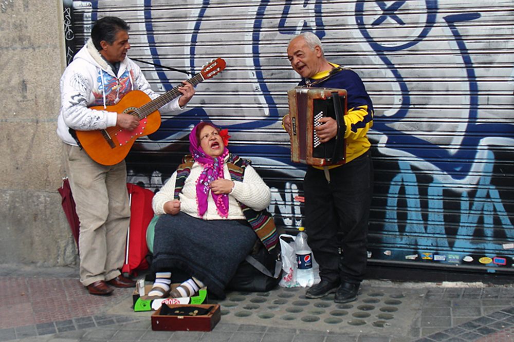 Уличные музыканты в Мадриде