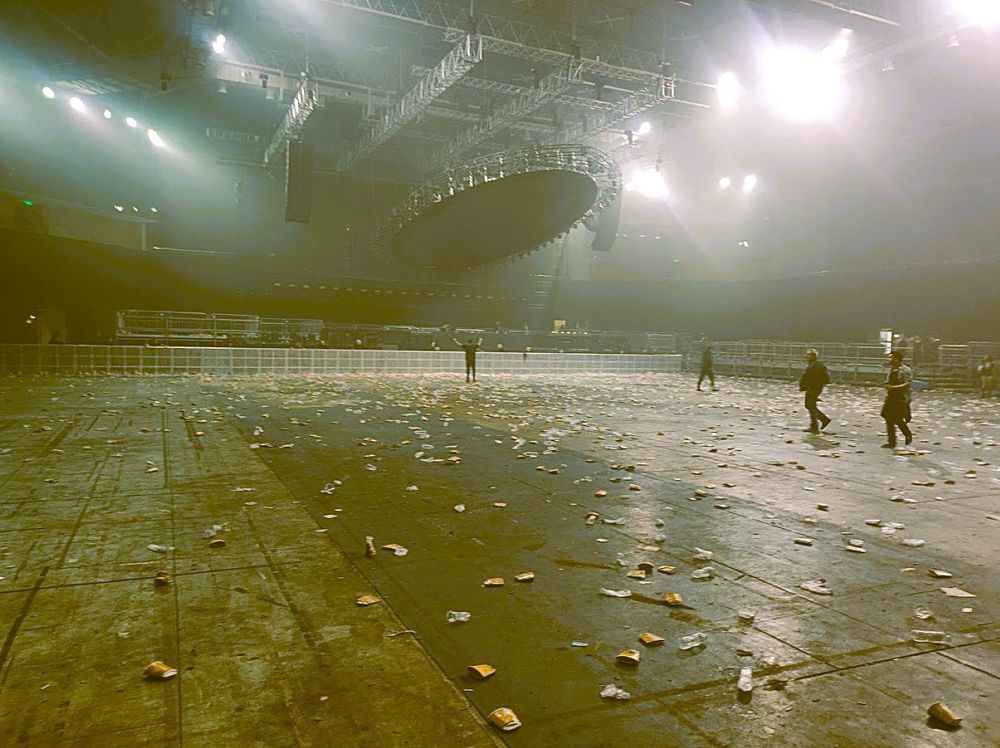 At the end of the concert