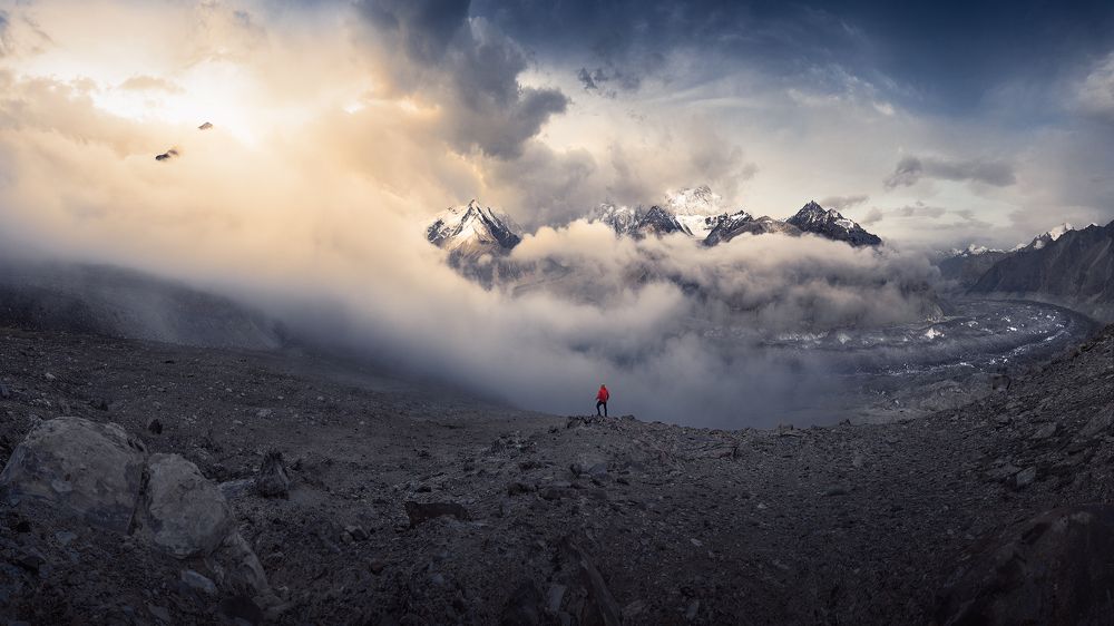 Golden hour in Muzart valley