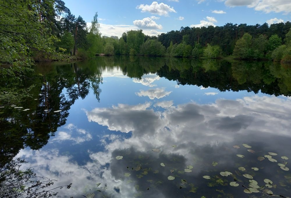 И уходит узор облаков в глубину отраженных небес.