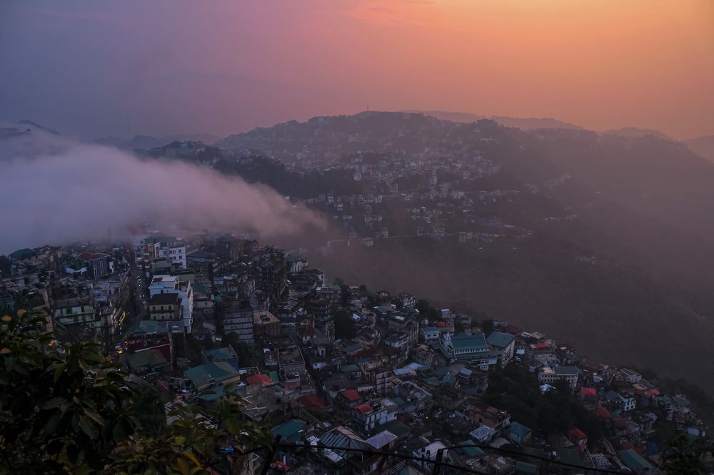 SUNSET VIEW OF AIZWAL