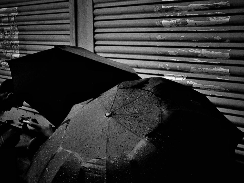 Black drops.