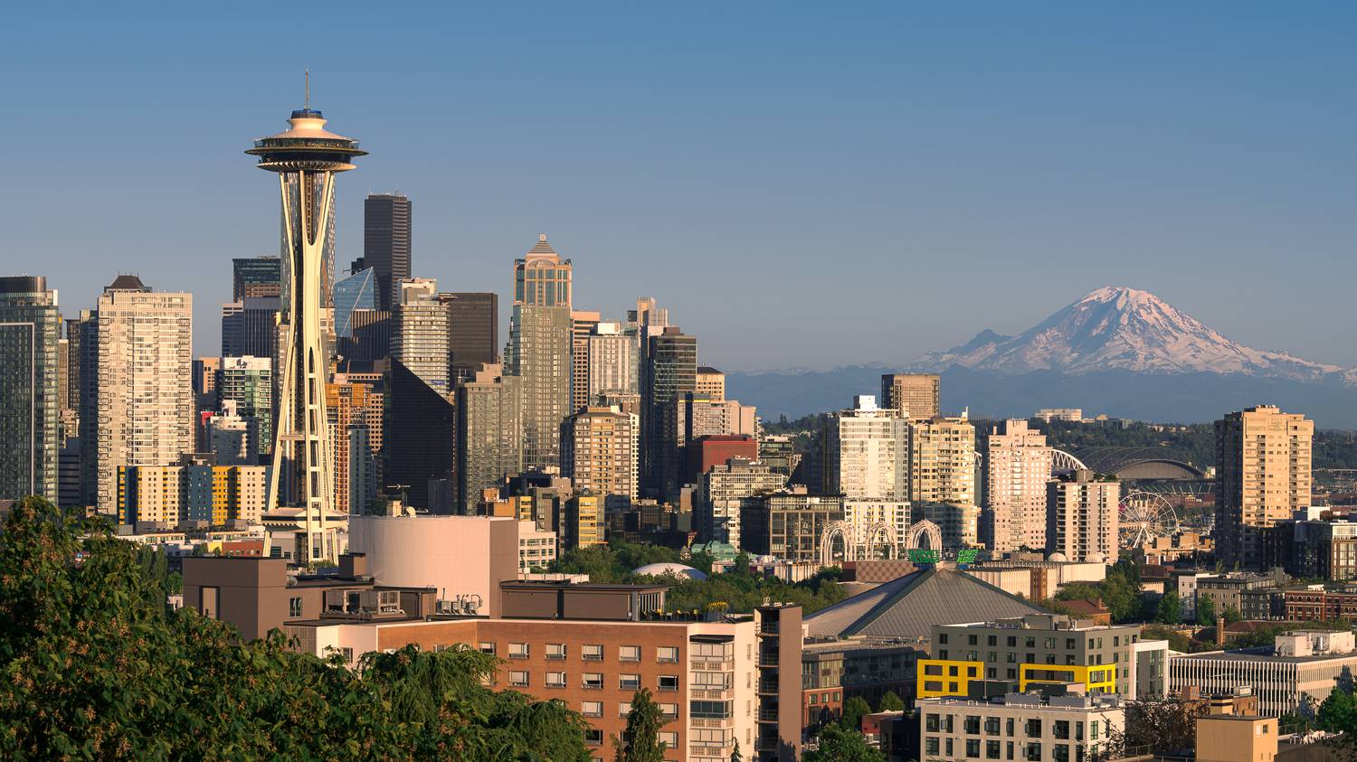 Seattle Skyline with Majestic Mt. Rainier