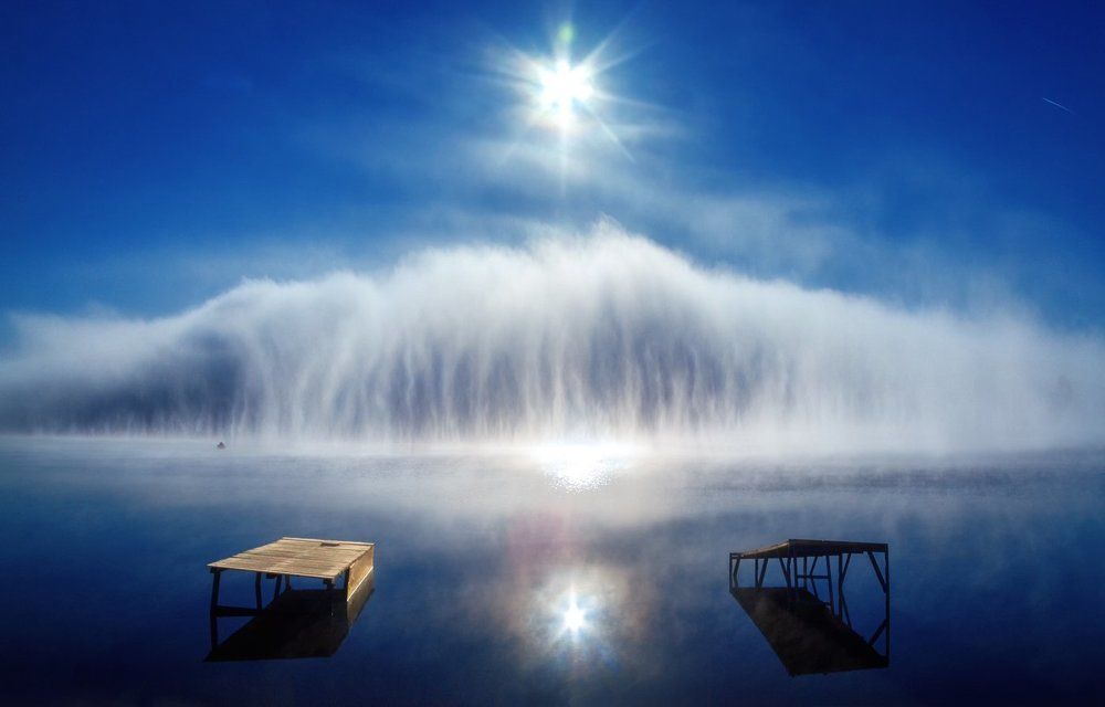 На утренней рыбалке