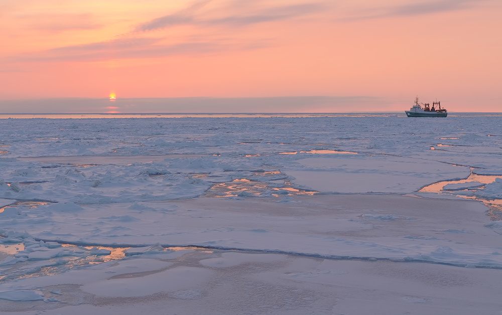 Sunset Ice