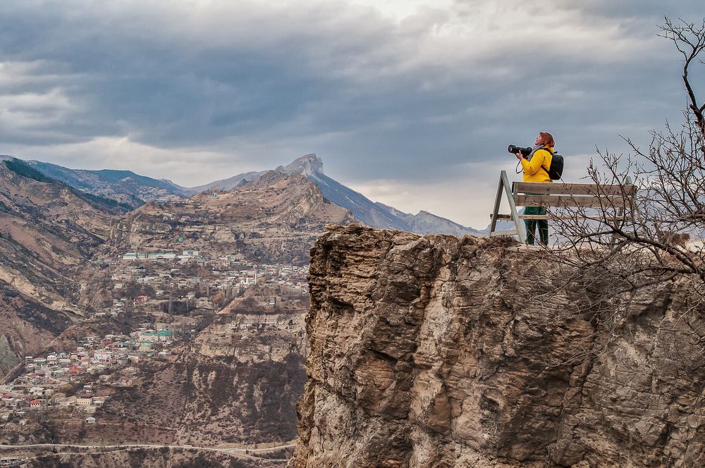 Дагестан. Вид на село Гуниб с точки Айвазовского.