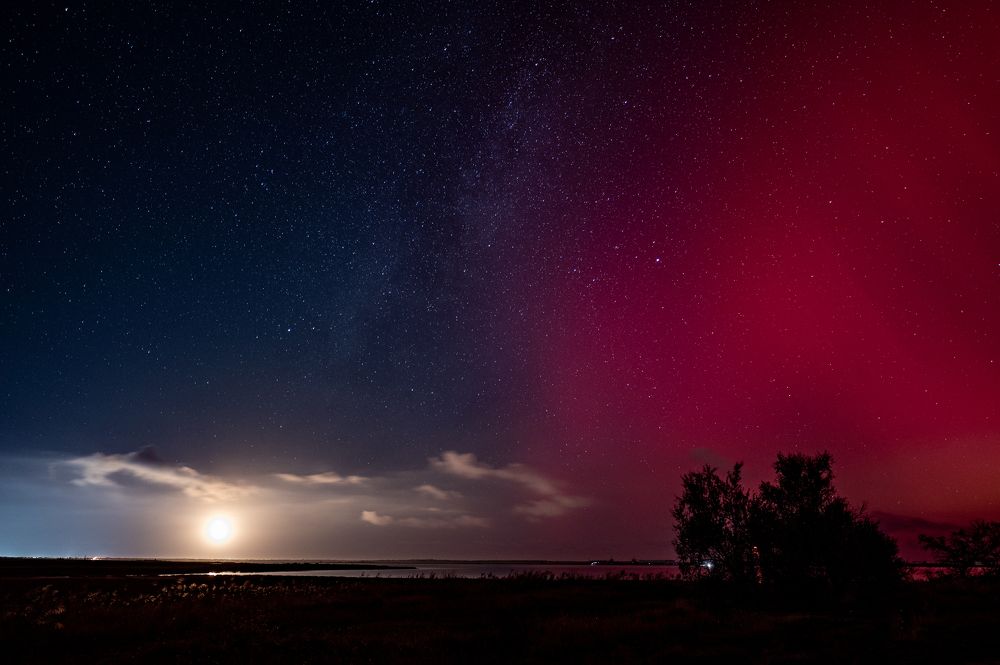 Северное сияние в Крыму, октябрь 2024