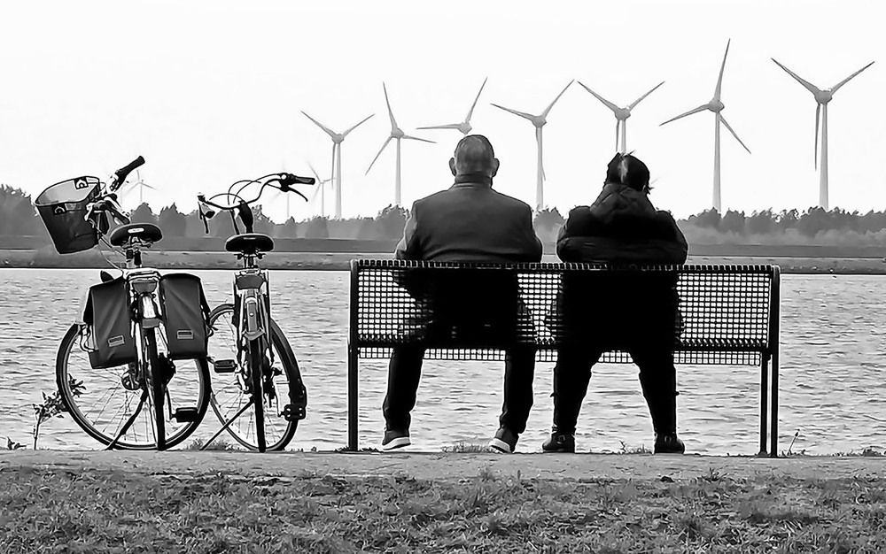 Zicht op het IJselmeer
