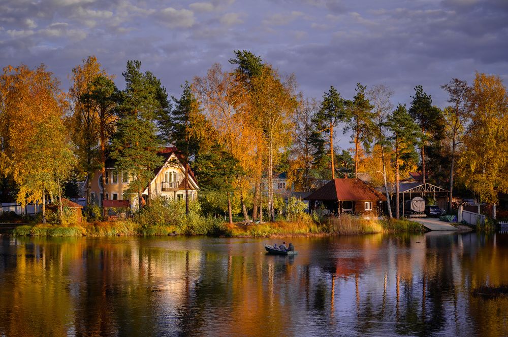 Осенний вечер на Вуоксе.