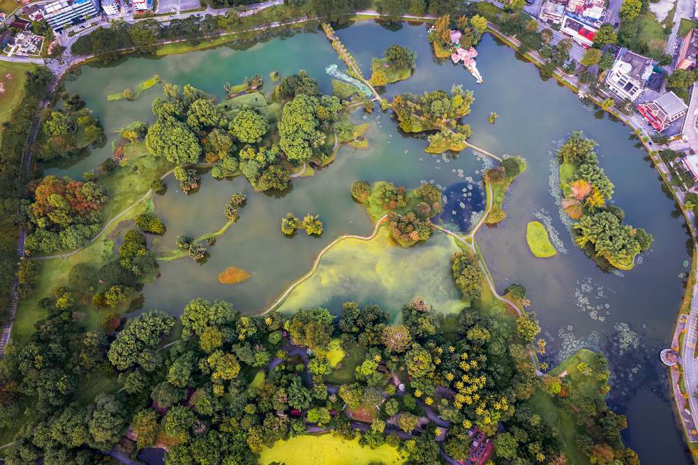 The Beauty of a Bird's Eye View of Taiping Lake Park