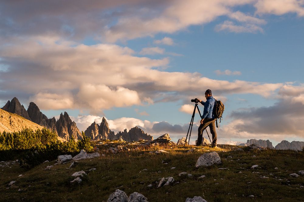 Capturing the last rays of light in Dolomites