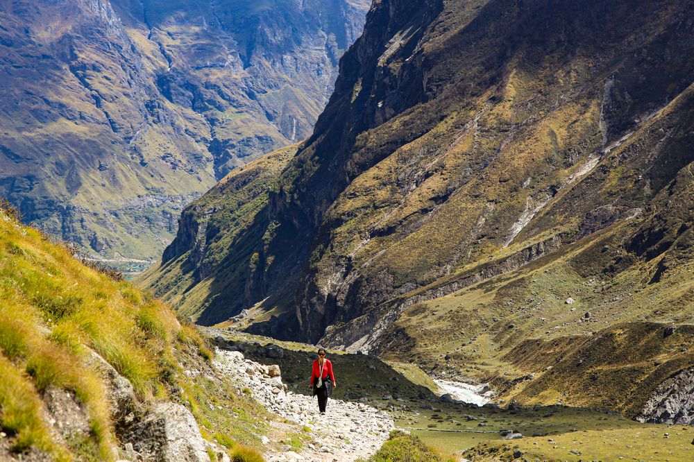 Дорога к водопаду Васудхара