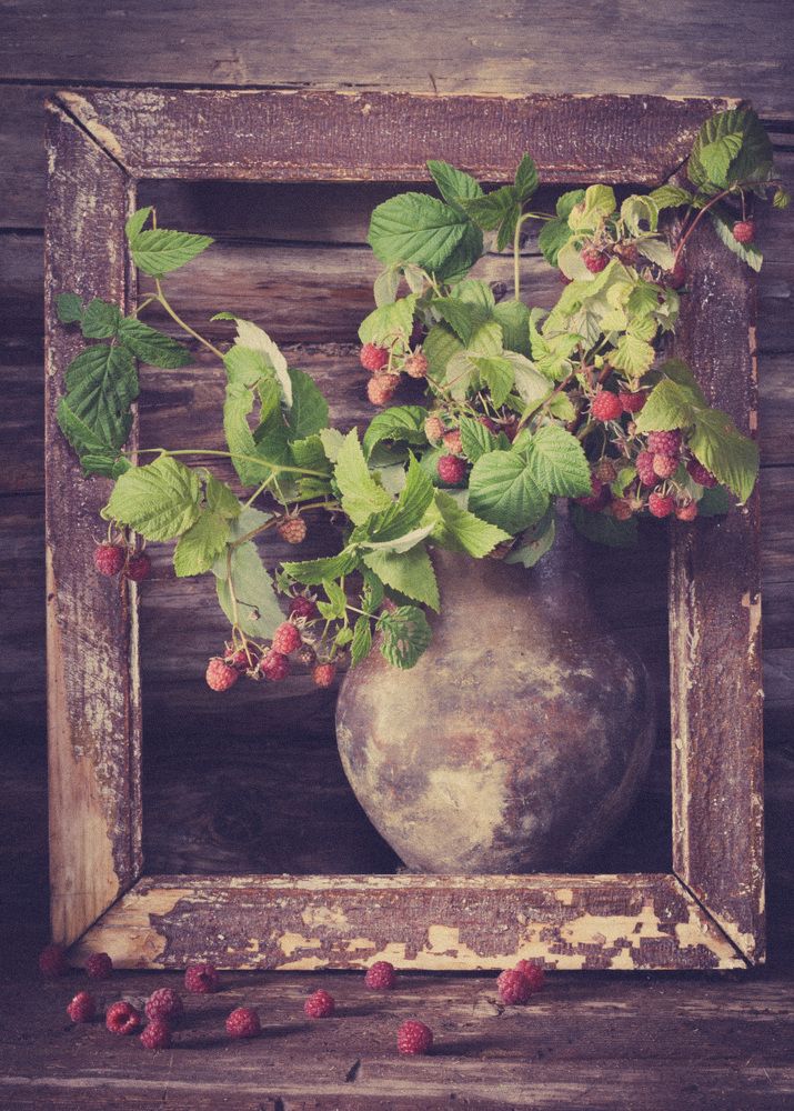 Натюрморт с малиной...