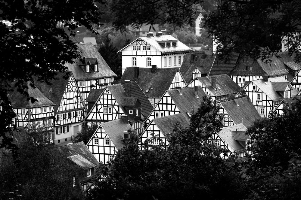 Black and white architecture