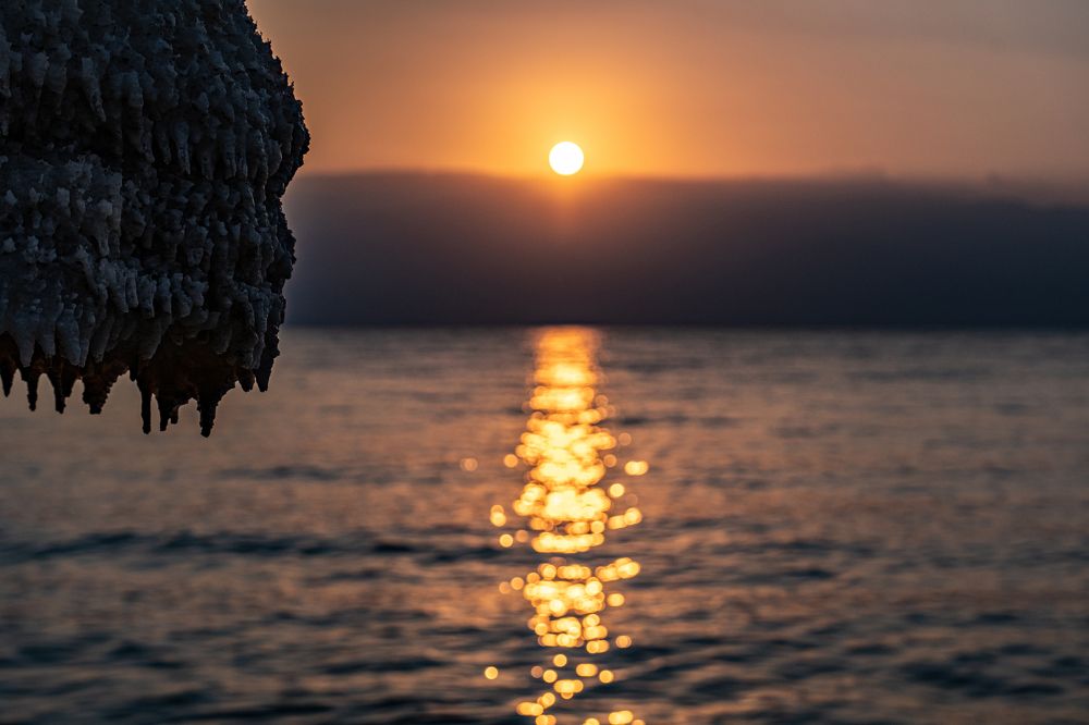 Israel. Sunrise at the Dead Sea.