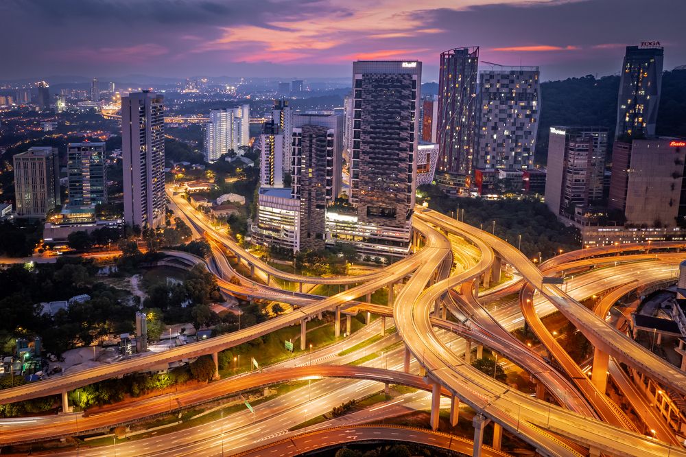 Petaling Jaya City Modern Road Development
