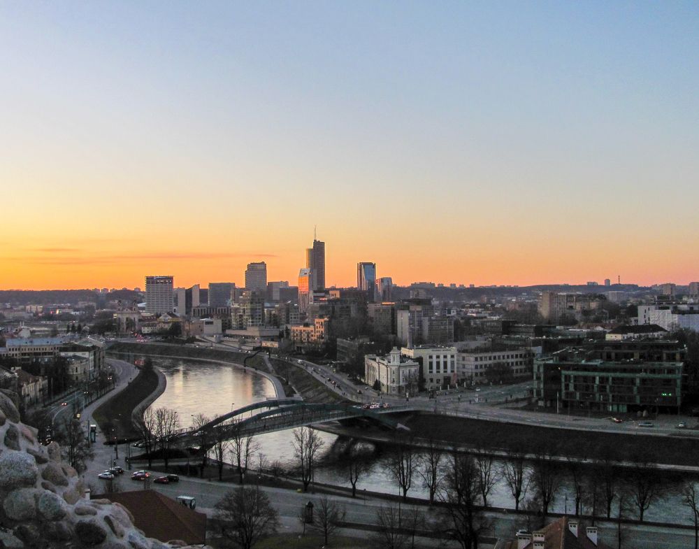 Sunset in Vilnius