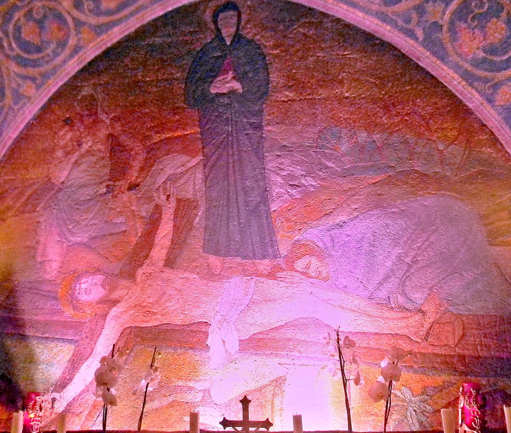 В Иерусалиме, фреска с подсветкой