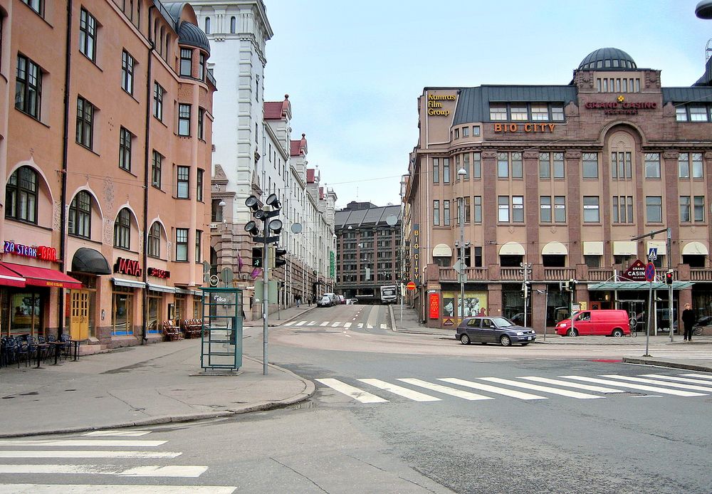 В Стокгольме перекрёсток