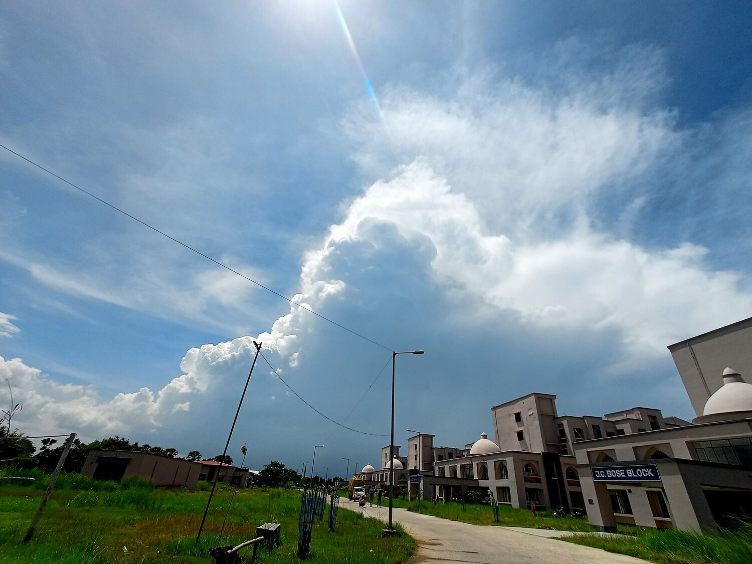 our university under a calm sky