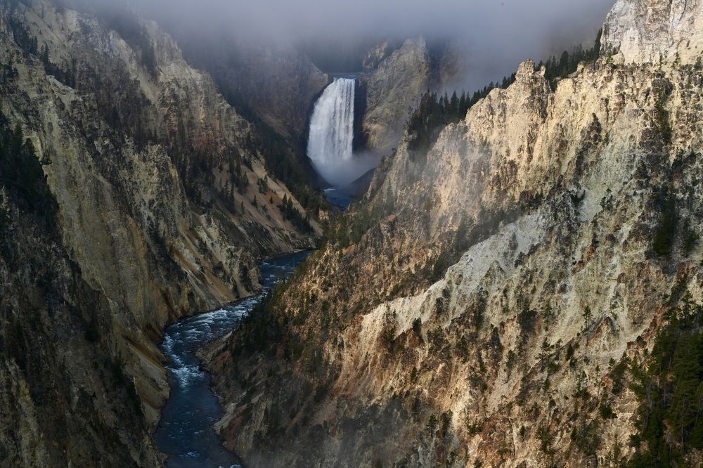 Foggy morning in canyon