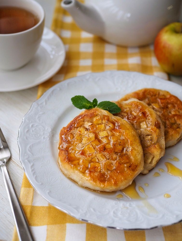 Оладьи с яблочным припёком