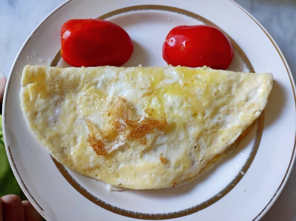 Яичница с помидорами