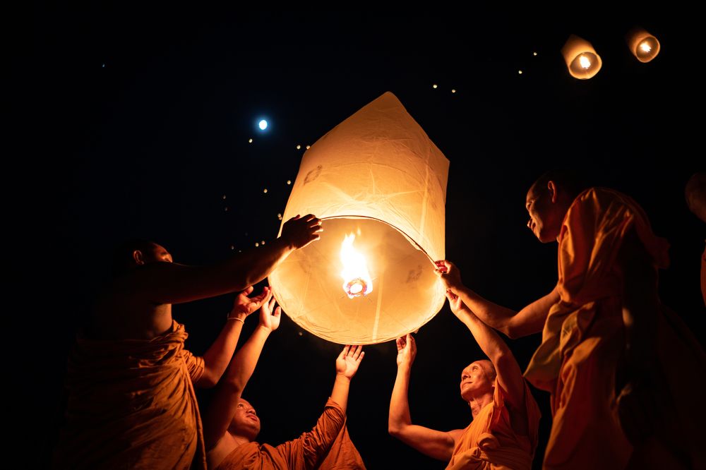 Flying hope of lanterns