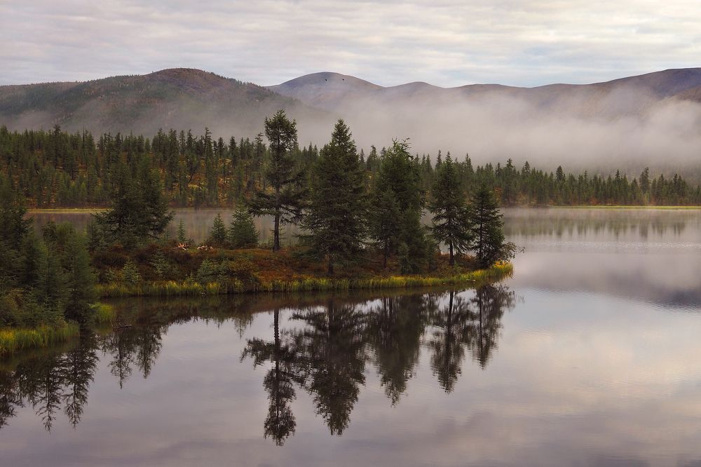 Туман на озере