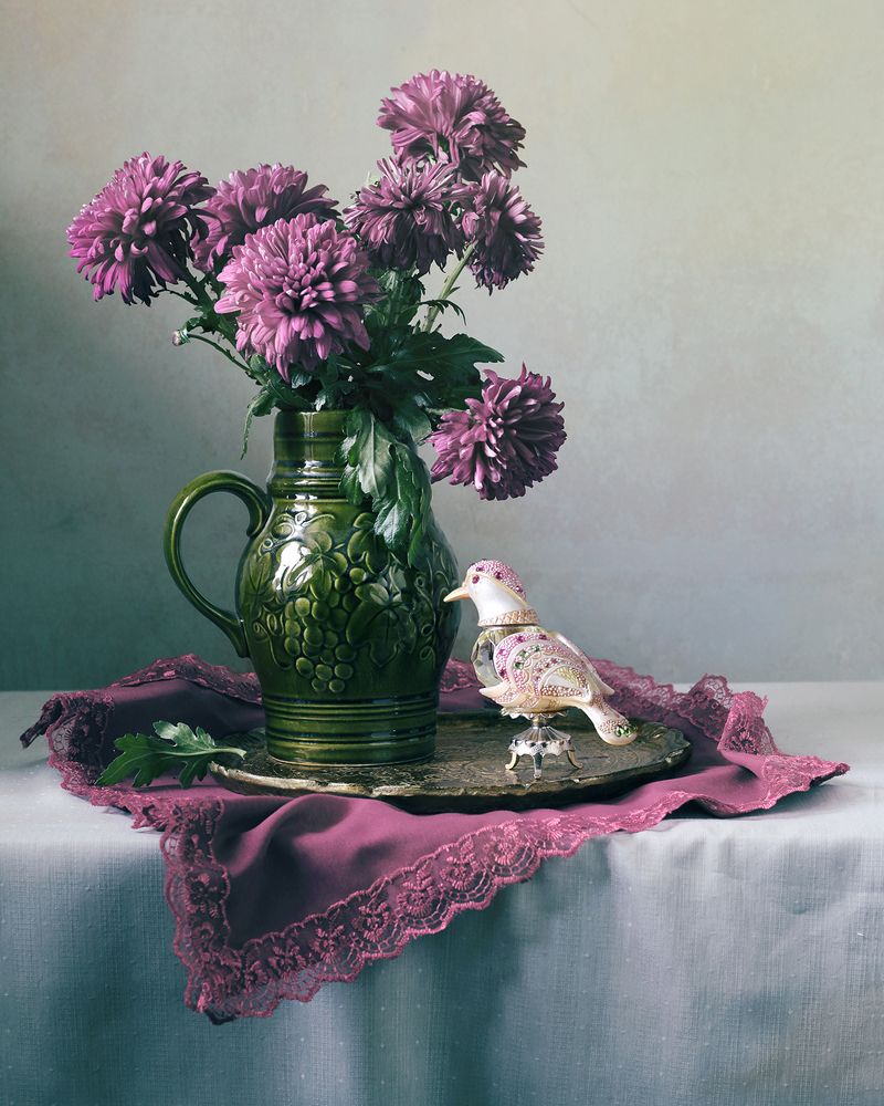 Хризантемы и соловей