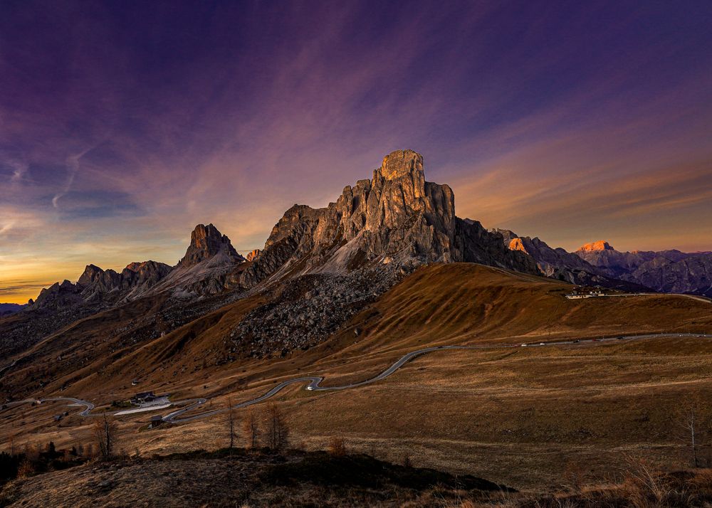 Sunset at Passo Giau