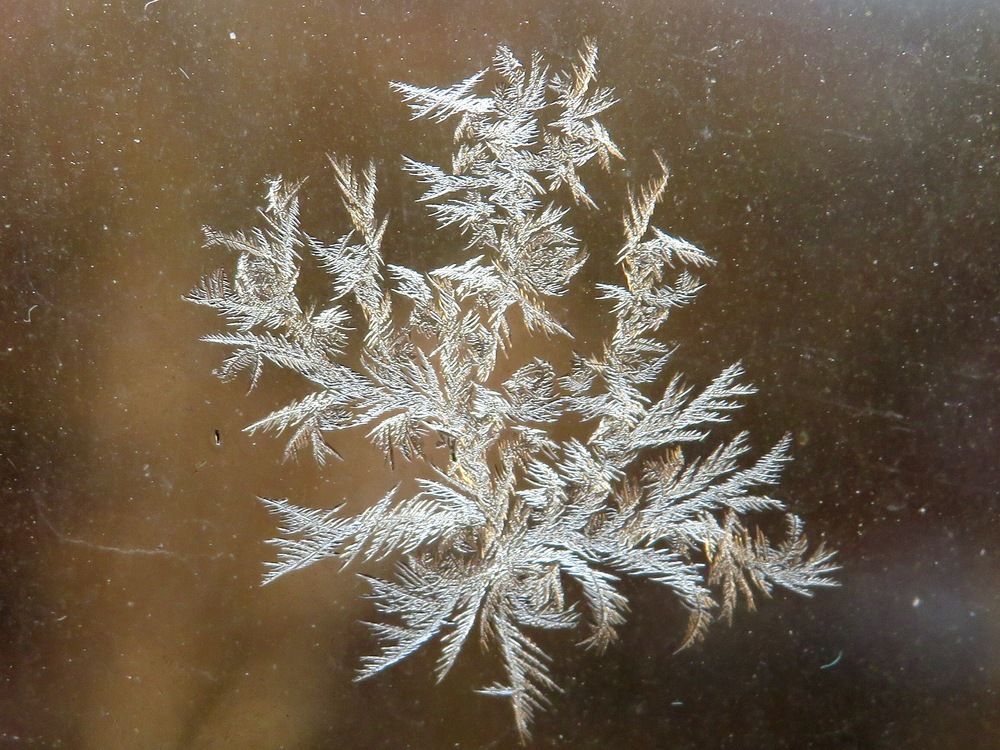 Снежинка на стекле