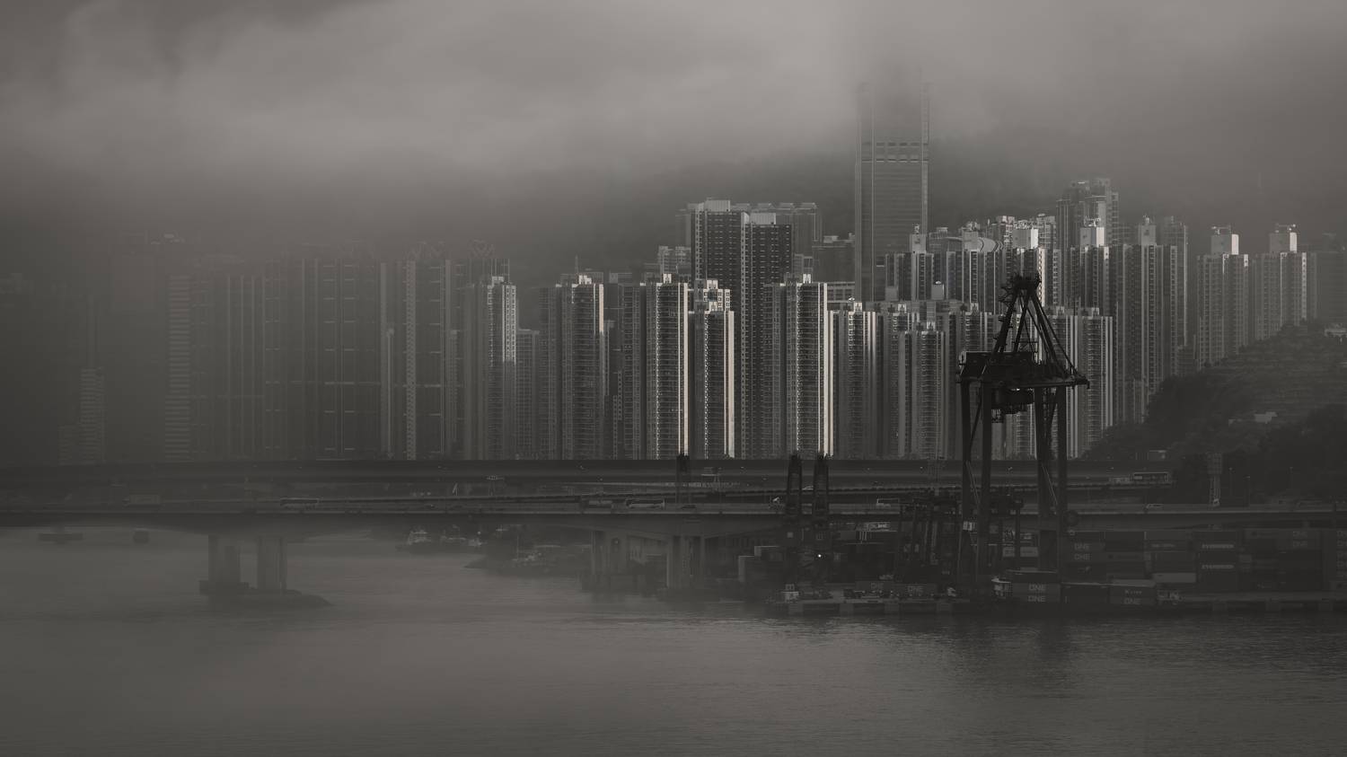 Foggy morning in Hong Kong