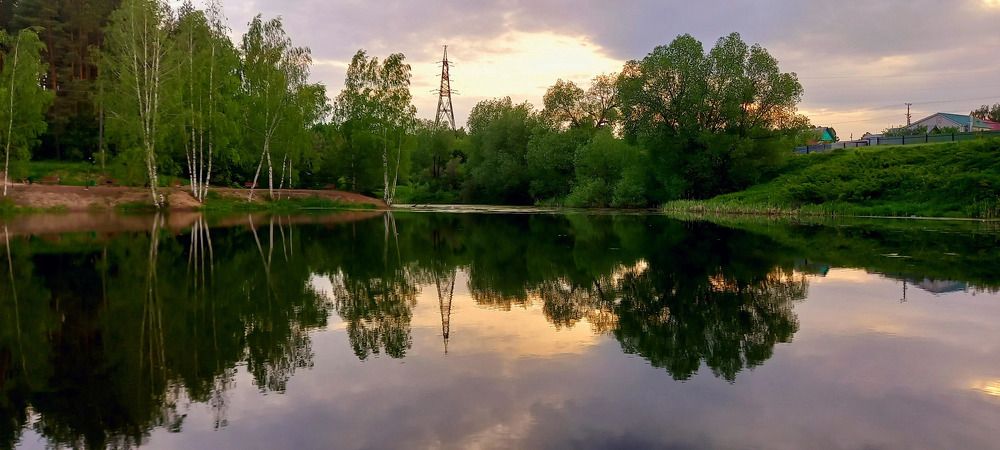 Пруд «Новый» г.Сергач. Граница неба и воды, где краски сливаются в шикарный вид