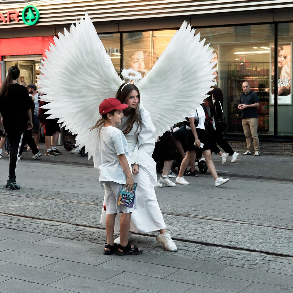 The angel has arrived.