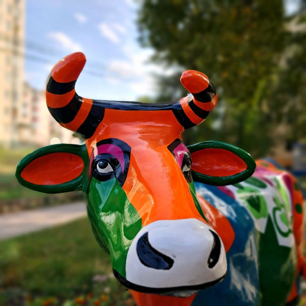 Разноцветная  корова