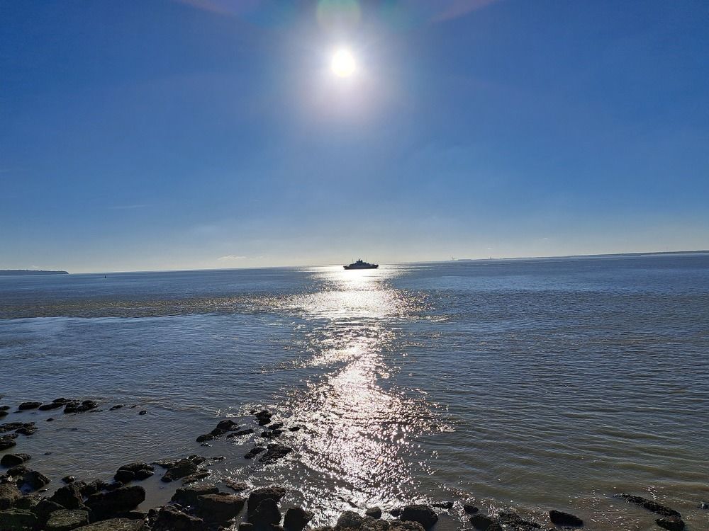 Effet de soleil sur le bateau