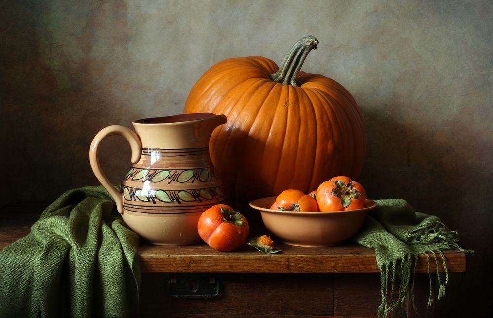 Тыква и хурма