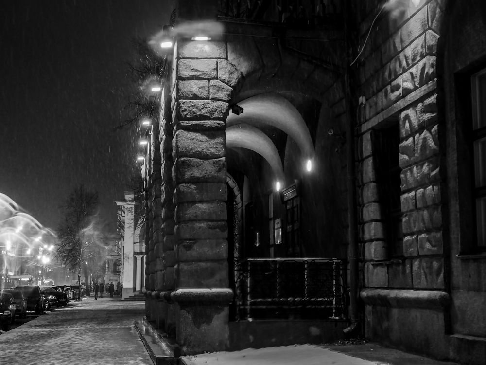 Вечерний снег. Ярославль