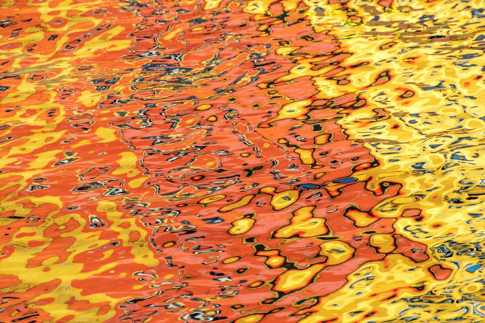 Акваграфика осеннего Петербурга. Отражения на воде.