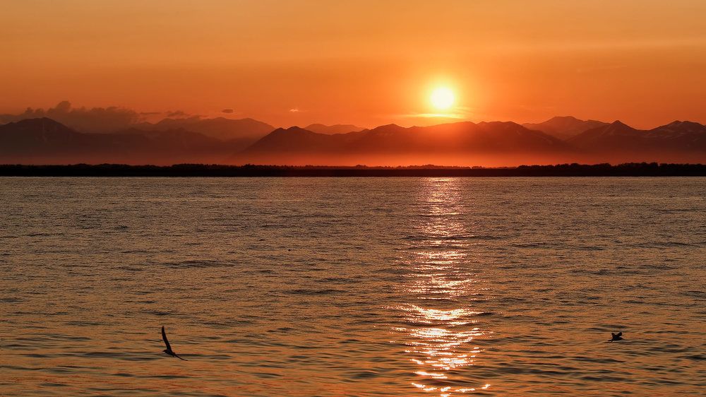 заход в красном