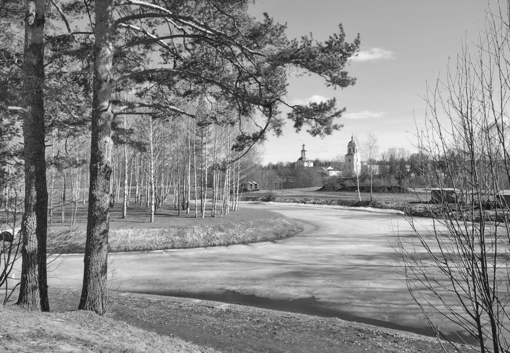 Весна у пруда.