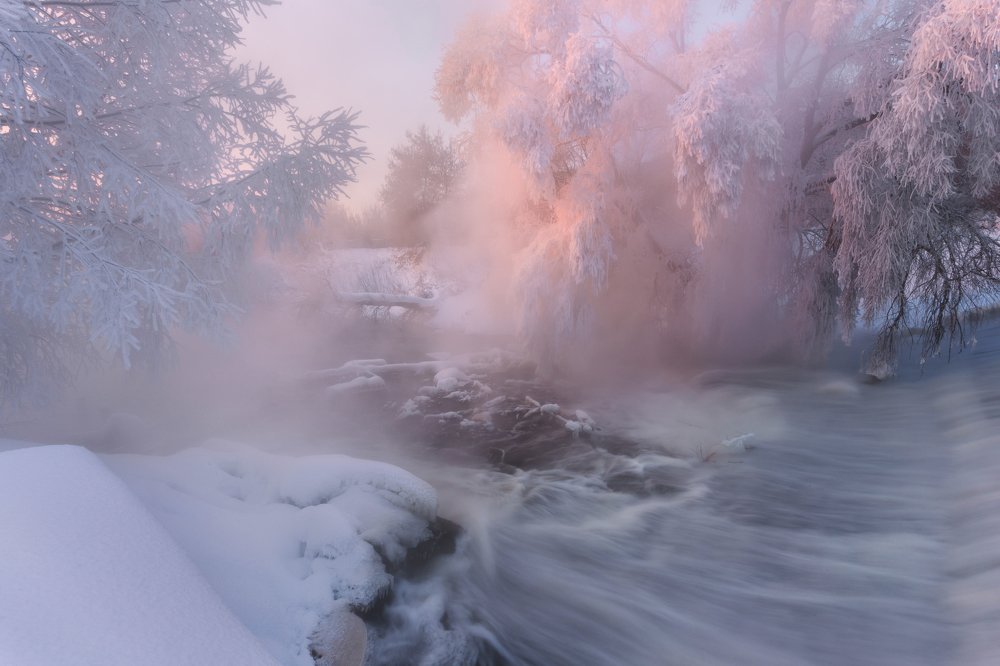 Рассвет окутанный туманом