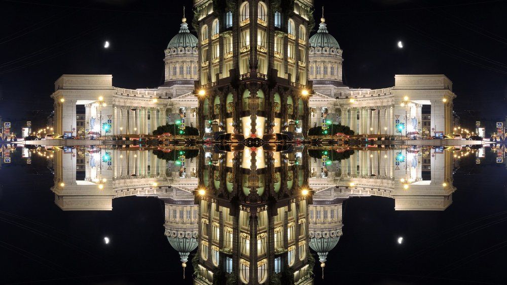 Казанский собор Санкт Петербург серия Отражения