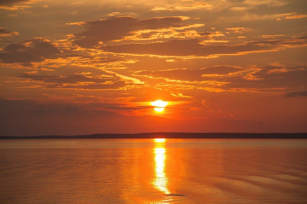 Закат на московском море