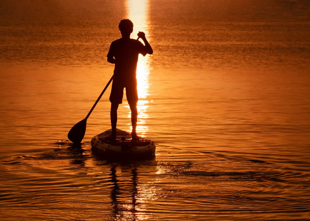 Рассвет на Каспийском море