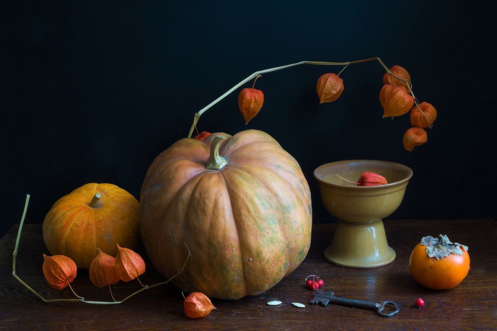 Тыква и фонарики